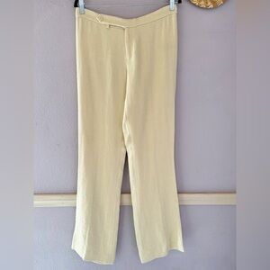 Y2K Ralph Lauren Black Label Linen Wide‎ Leg Dress Pants Size 8